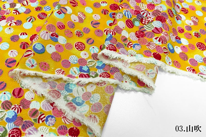 京友禅 金彩ちりめん 小手毬