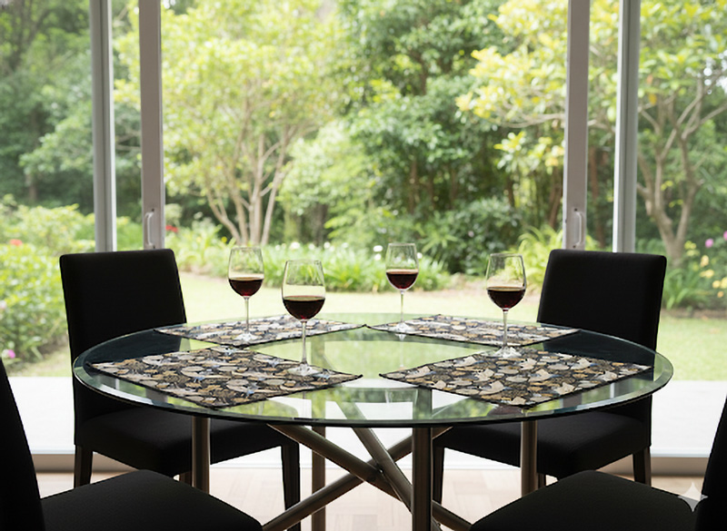 金襴織物 瑞鶴亀甲錦 (黒) 使用イメージ