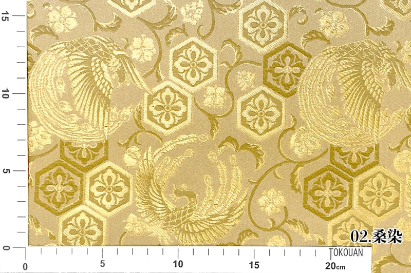 金襴織物 亀甲花菱地鳳凰 （全2色）