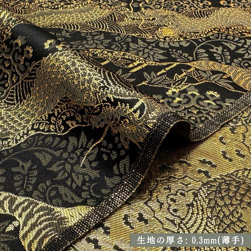 金襴織物 雲龍虎文（全3色）  柄の出方