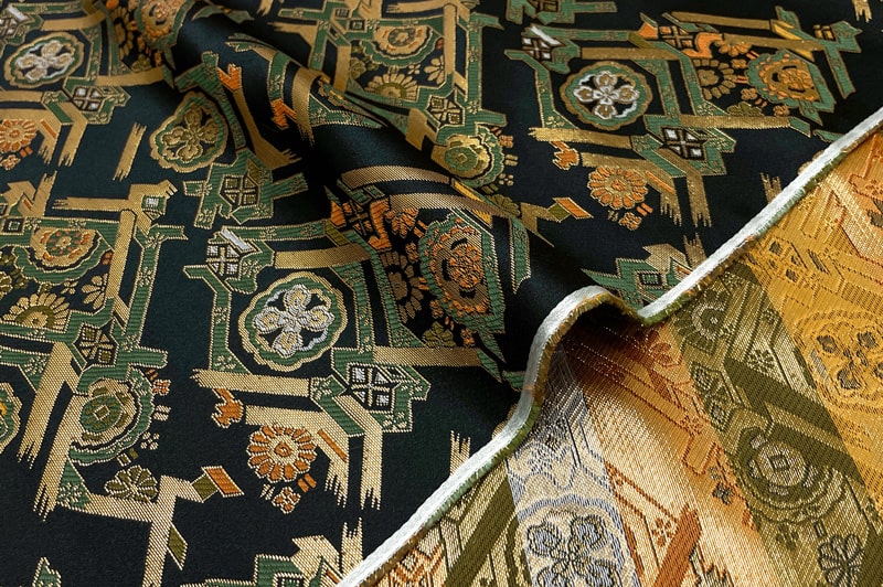 金襴織物 花檜垣錦