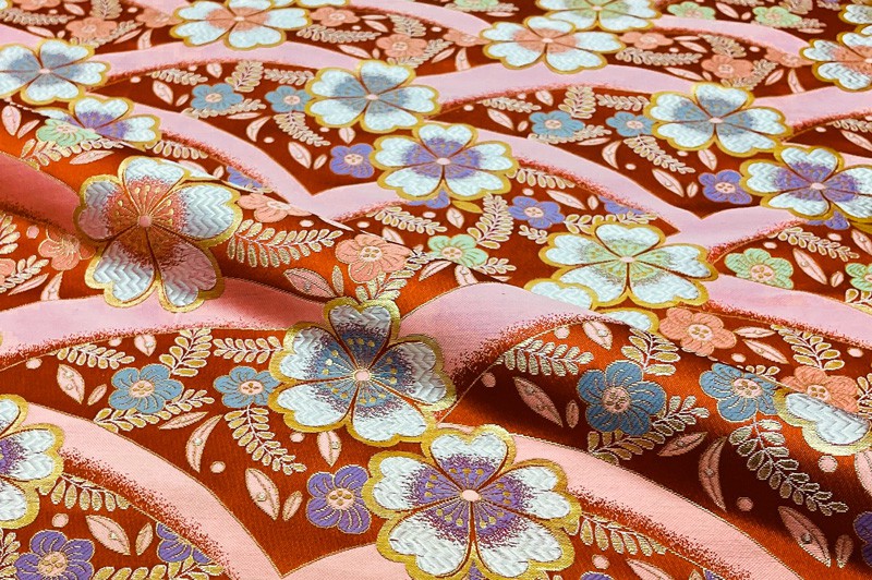 金襴織物 吉野桜