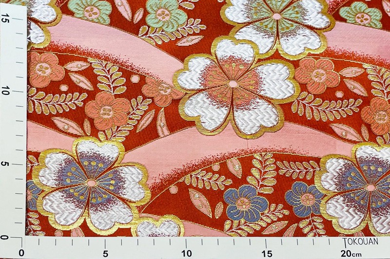 金襴織物 吉野桜