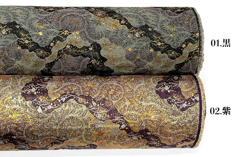 京都西陣織・金襴生地 道長蔓文（全2色）