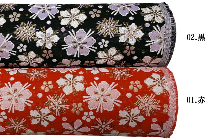 金襴織物 桜小紋錦（全2色）