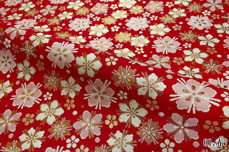 金襴織物 桜小紋錦（全2色）