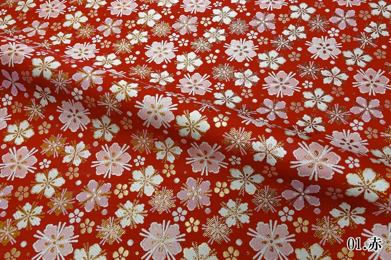 金襴織物 桜小紋錦（全2色）