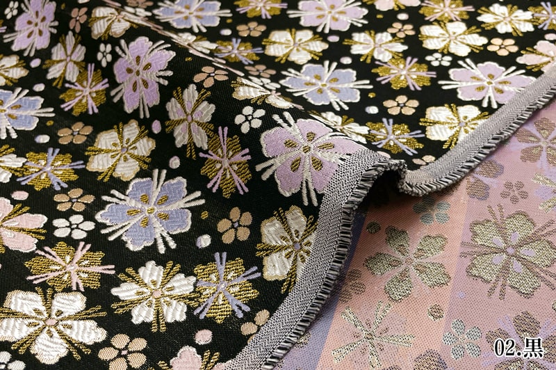 金襴織物 桜小紋錦（全2色）