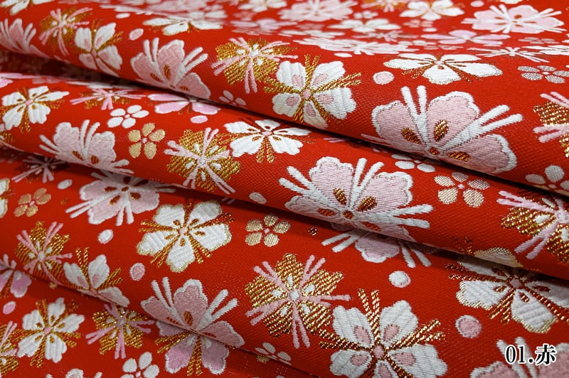 金襴織物 桜小紋錦（全2色）