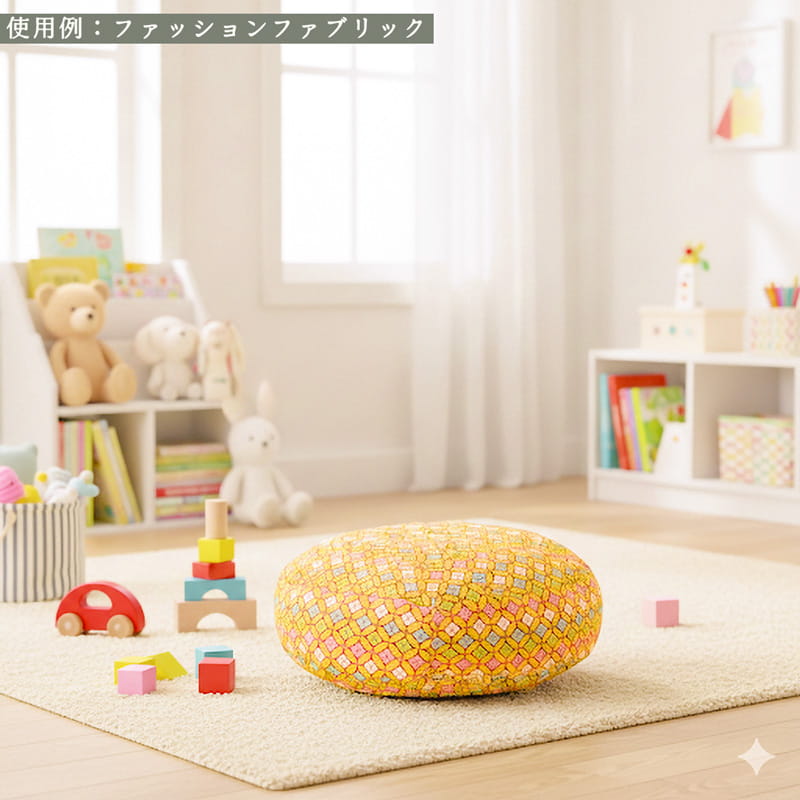 金襴織物 羊歯七宝文 (紅梅色) 使用イメージ