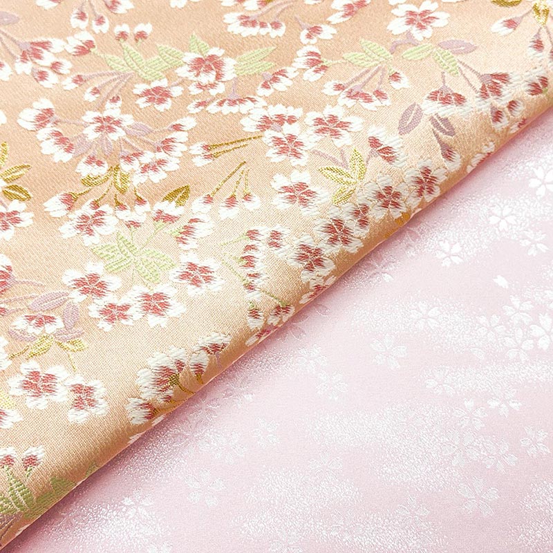 金襴織物 優桜流麗文（全2色） 裏地との組み合わせ例