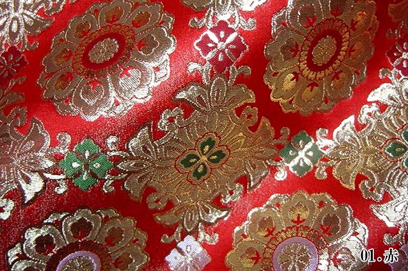 金襴織物 京三丁金通し唐花