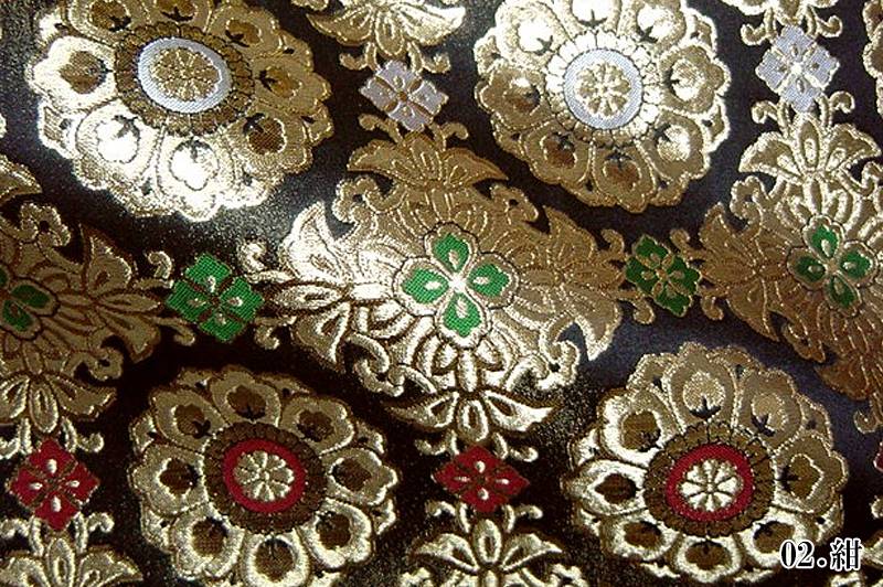 金襴織物 京三丁金通し唐花