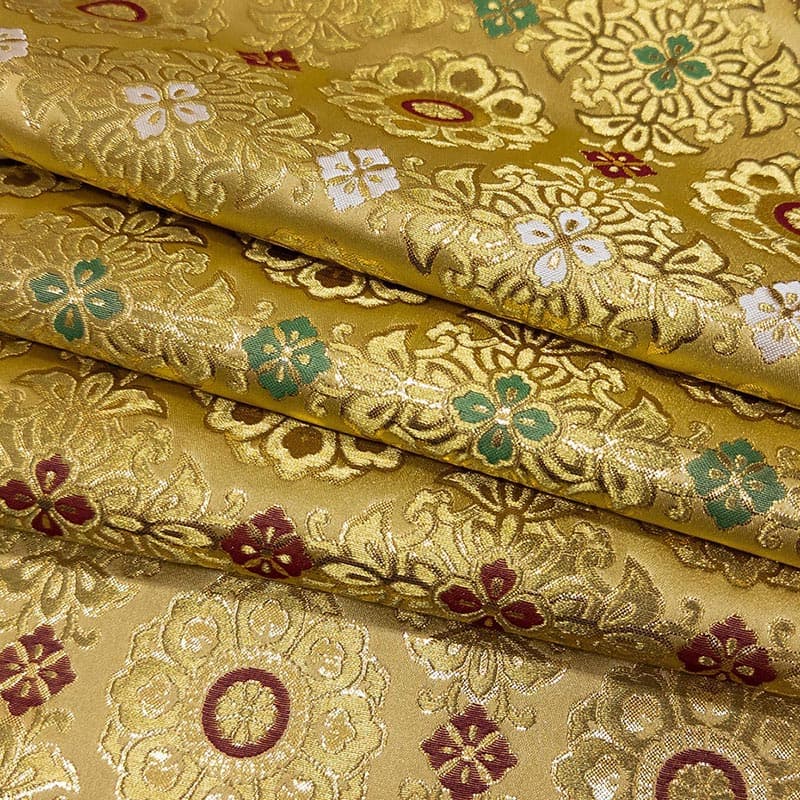 金襴織物 京三丁金通し唐花（全3色） 3色目5 