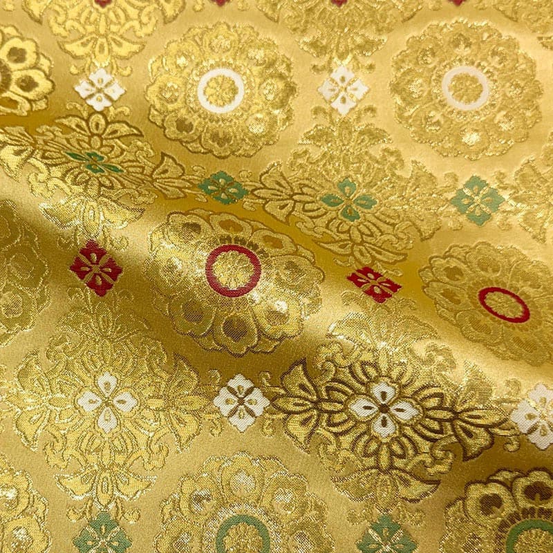 金襴織物 京三丁金通し唐花（全3色） 3色目1 