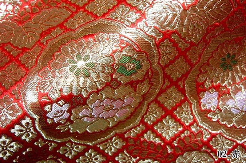 金襴織物 六釜鏡花丸