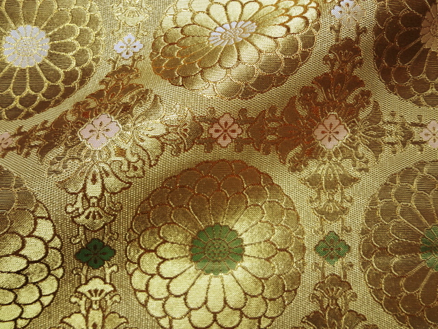 金襴織物 広幅九釜京綴れ菊丸