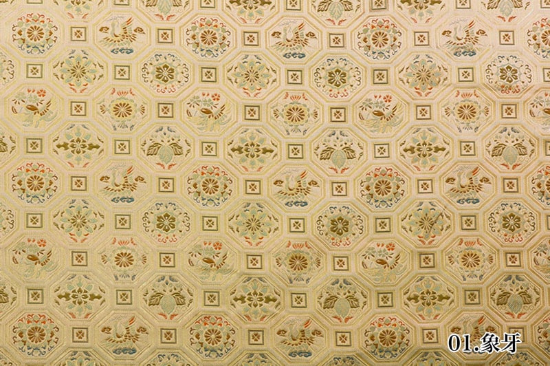 金襴織物 鳥に菊桐蜀江文(全2色)