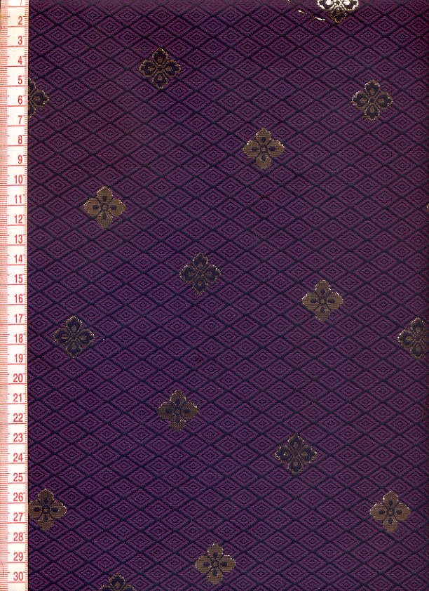金襴織物 有職花菱（紫）