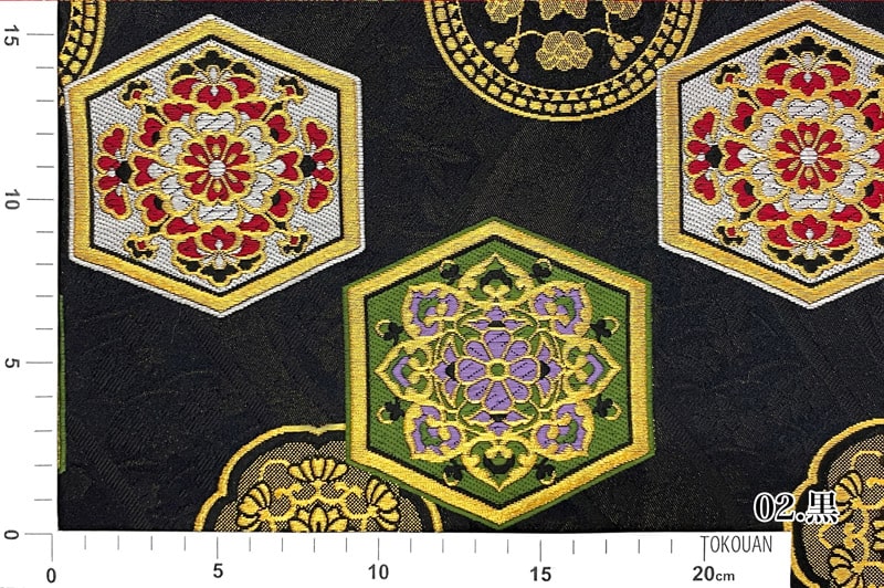 金襴織物 流水亀甲(赤)