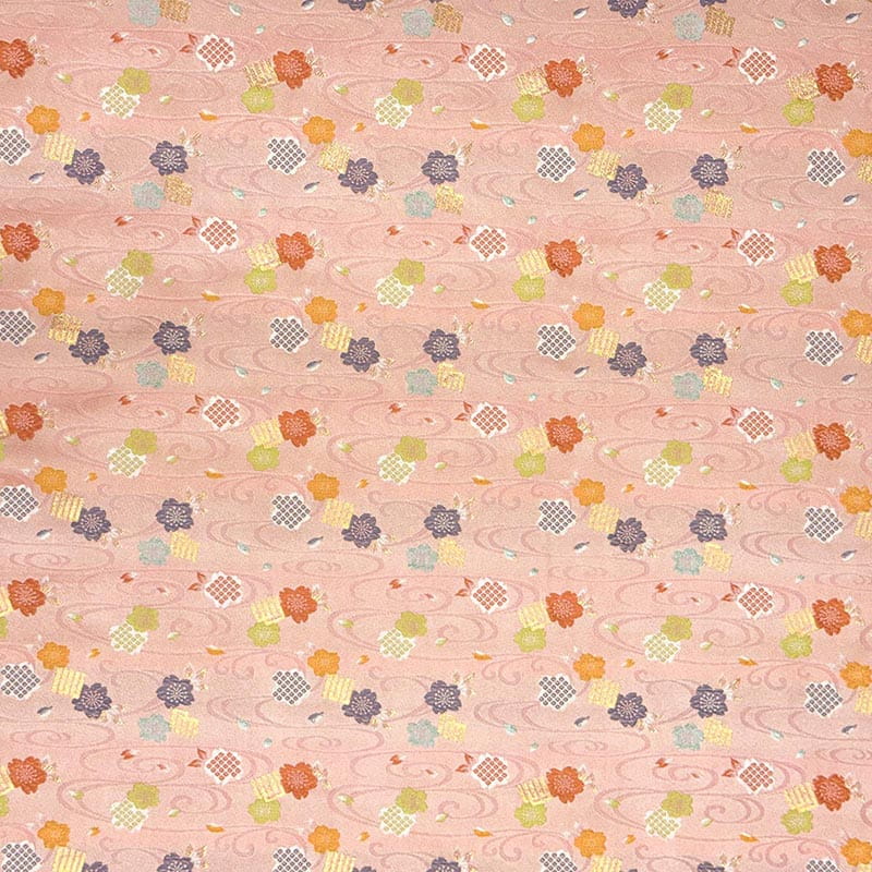 金襴織物 源氏香に櫻（全2色） 平置き