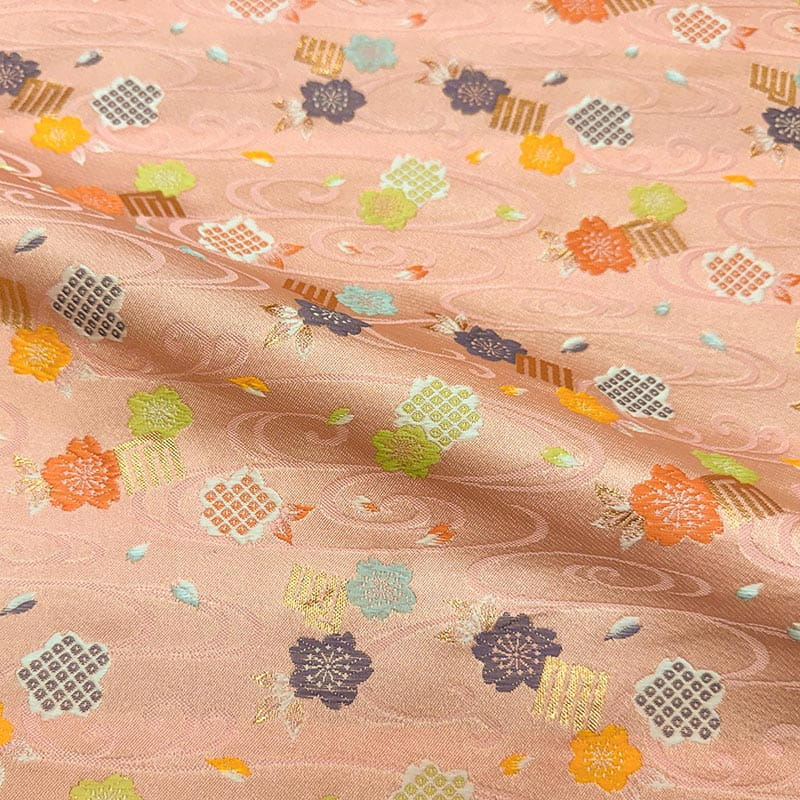 金襴織物 源氏香に櫻（全2色） 