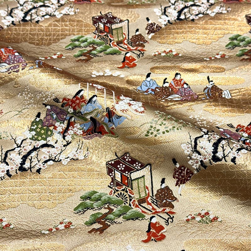 金襴織物 源氏絵巻（巻の一） 