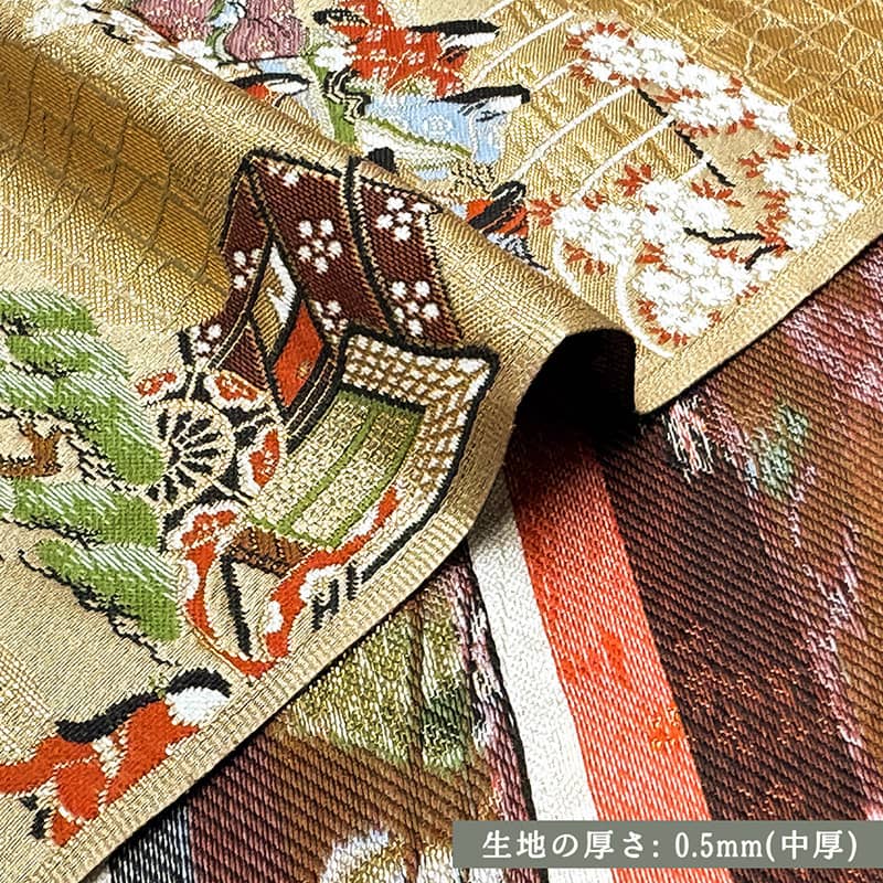 金襴織物 源氏絵巻（巻の一） 厚さ