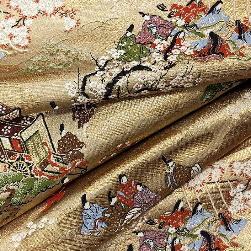 金襴織物 源氏絵巻（巻の一） 