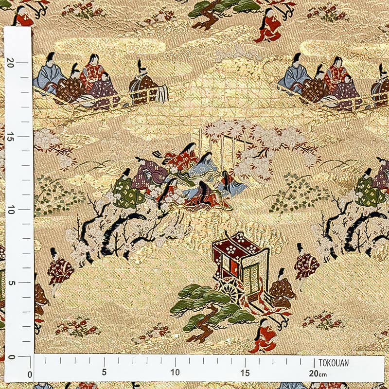 金襴織物 源氏絵巻（巻の一） 定規