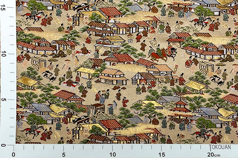 金襴織物 洛中洛外図