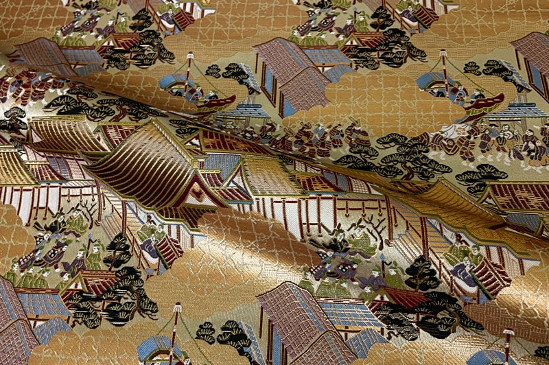 金襴織物 絢爛 洛中洛外図