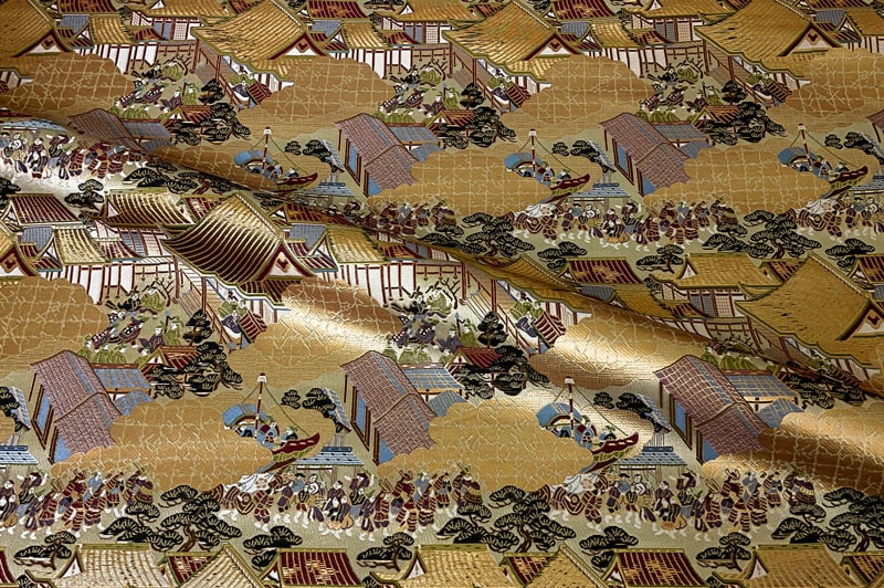 金襴織物 絢爛 洛中洛外図
