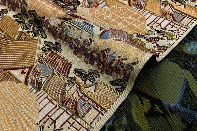 金襴織物 絢爛 洛中洛外図