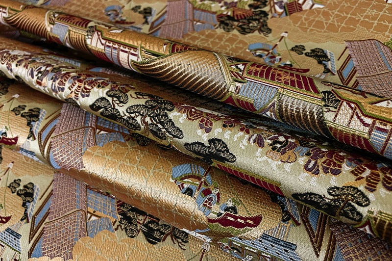 金襴織物 絢爛 洛中洛外図