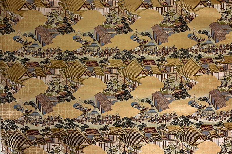金襴織物 絢爛 洛中洛外図