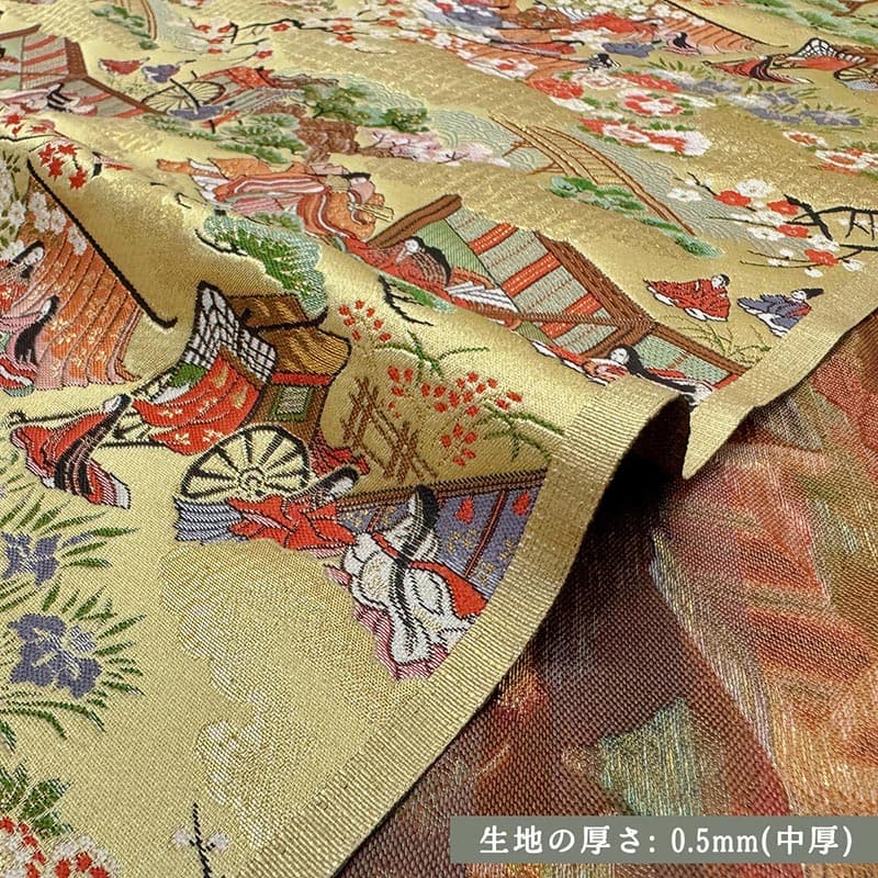 金襴織物 源氏絵巻（巻の二） 厚さ