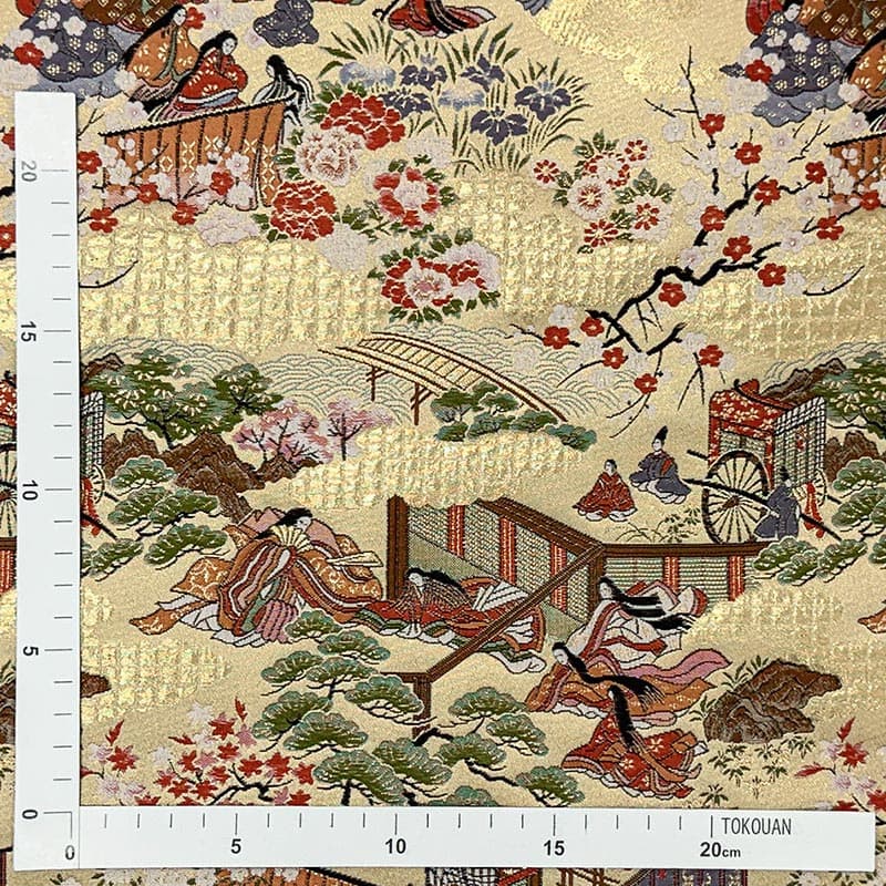 金襴織物 源氏絵巻（巻の二） 定規