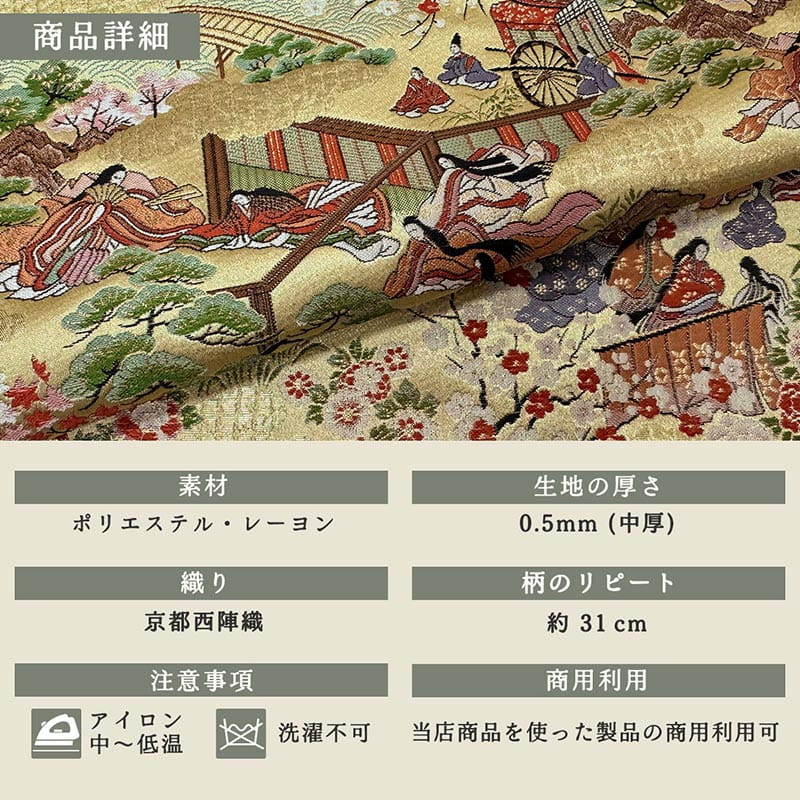 金襴織物 源氏絵巻（巻の二） 商品詳細