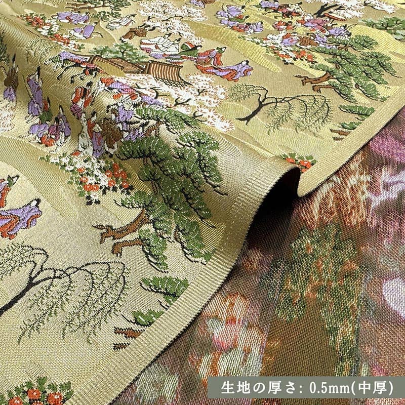 金襴織物 源氏絵巻（巻の五） 厚さ