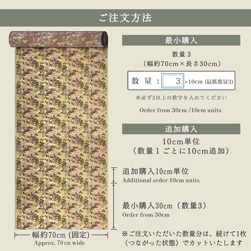 金襴織物 源氏絵巻（巻の五） 仕立て例