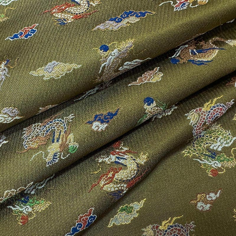 金襴織物 玉持龍（全2色） 柄の出方2色目