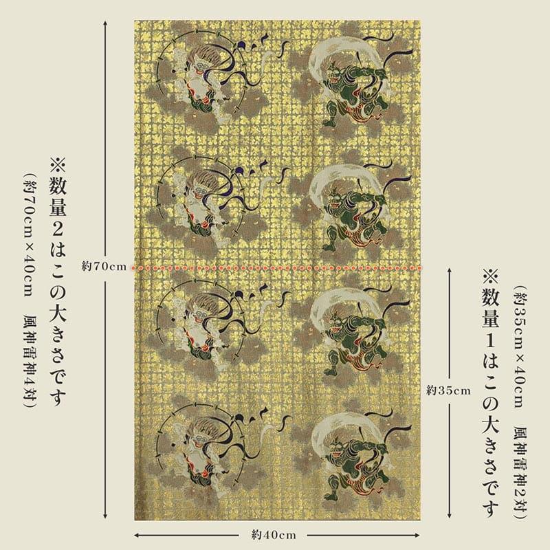 金襴織物 風神雷神 パネル購入方法