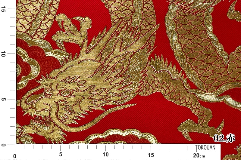 和柄生地通販 雲龍柄の金襴生地販売なら都香庵