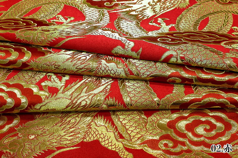 和柄生地通販 雲龍柄の金襴生地販売なら都香庵