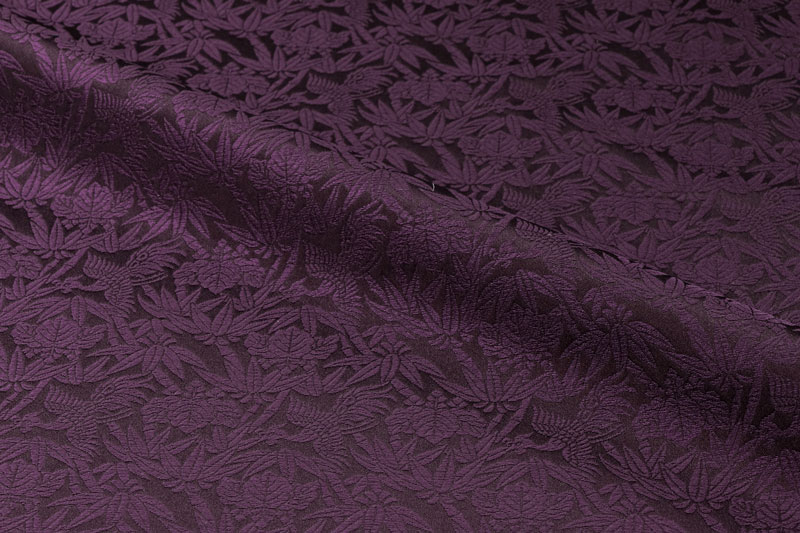 金襴織物 桐竹鳳凰文（紫）