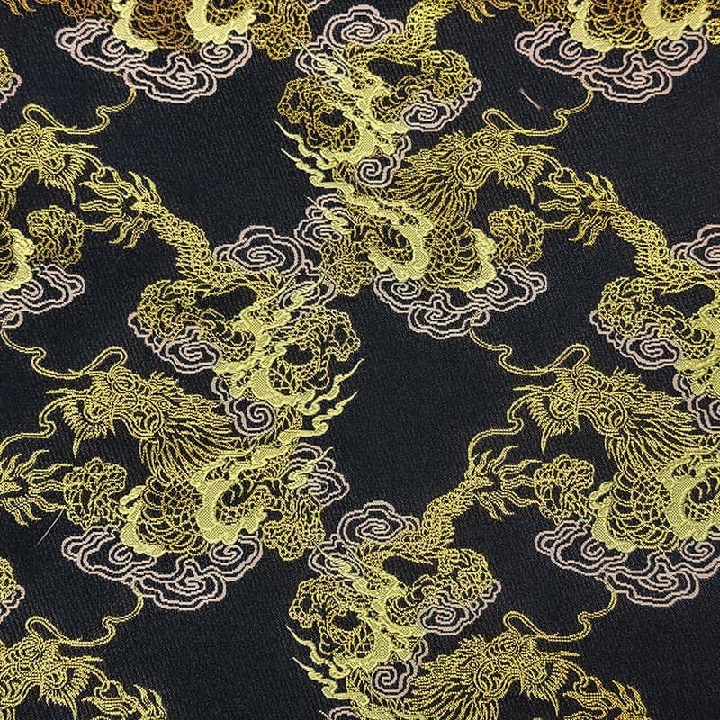 金襴織物 飛雲に龍（濃紺）