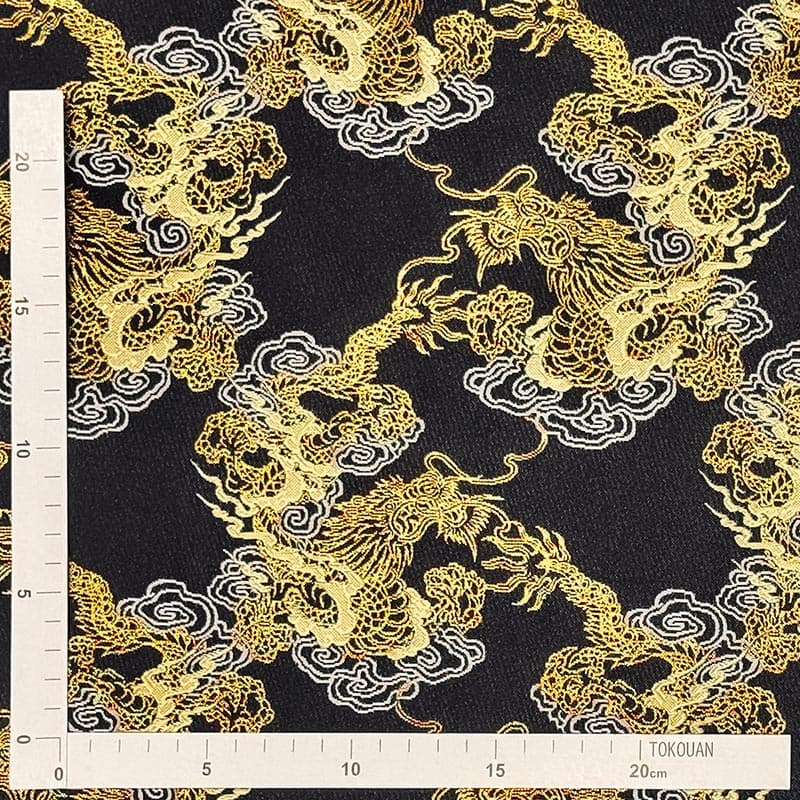 金襴織物 飛雲に龍（濃紺） 定規