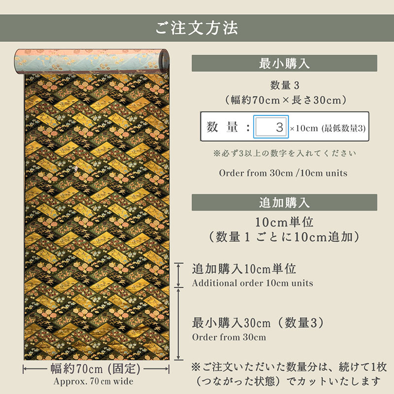 金襴織物 檜垣文 仕立て例