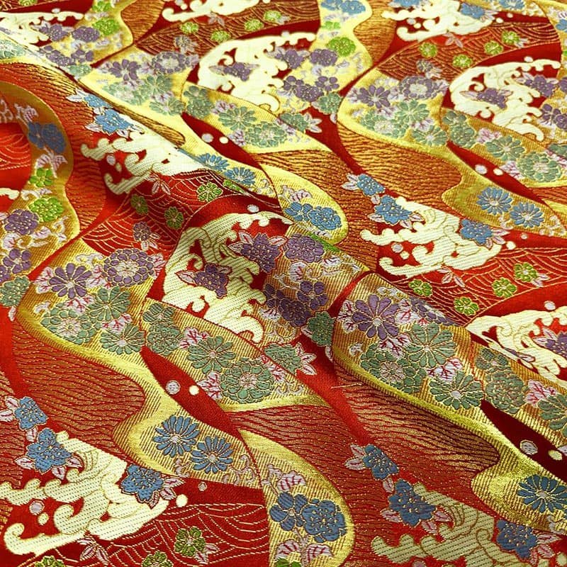 金襴織物 道長流しに荒磯（全2色）  